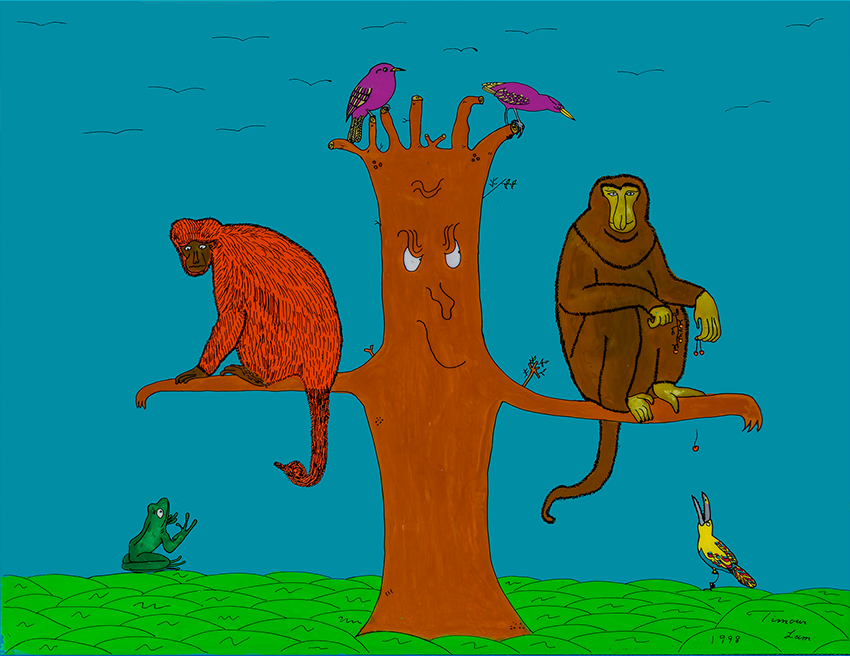 « Jeu d'équilibre ! » tableau (76 cm X 56 cm) 500 €