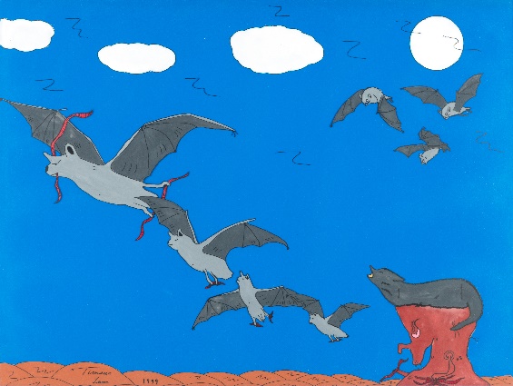 « Au clair de lune ! » tableau (76 cm X 56 cm) 500 €